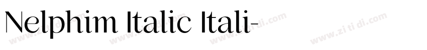 Nelphim Italic Itali字体转换